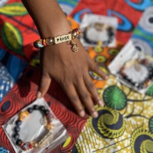 Beaded "Peace" Bracelet