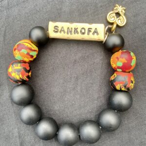 Beaded "Sankofa" Bracelet